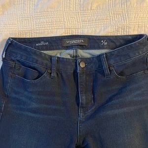 Liverpool dark denim, bootcut jeans